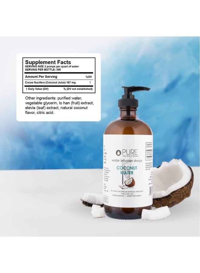 Pure Inventions Coconut Water - Water Infusion Drops - No Sugar, Calories, or Artificial Sweeteners - 500 servings - 16oz Bottle - Image 5
